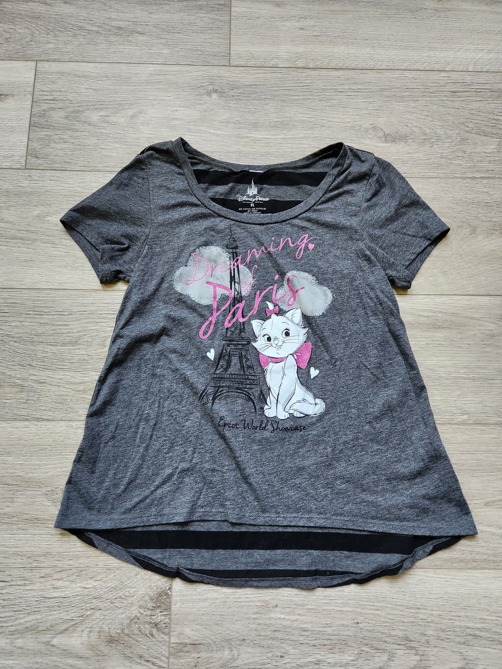Disney Parks Gray Pink Aristocats Marie Short Sleeve T Kids Girls XL Paris
